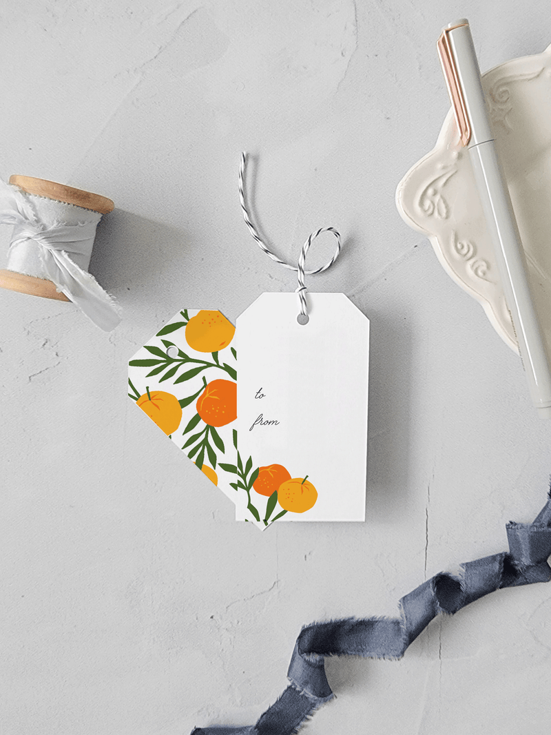 Peach Dots Gift Tags