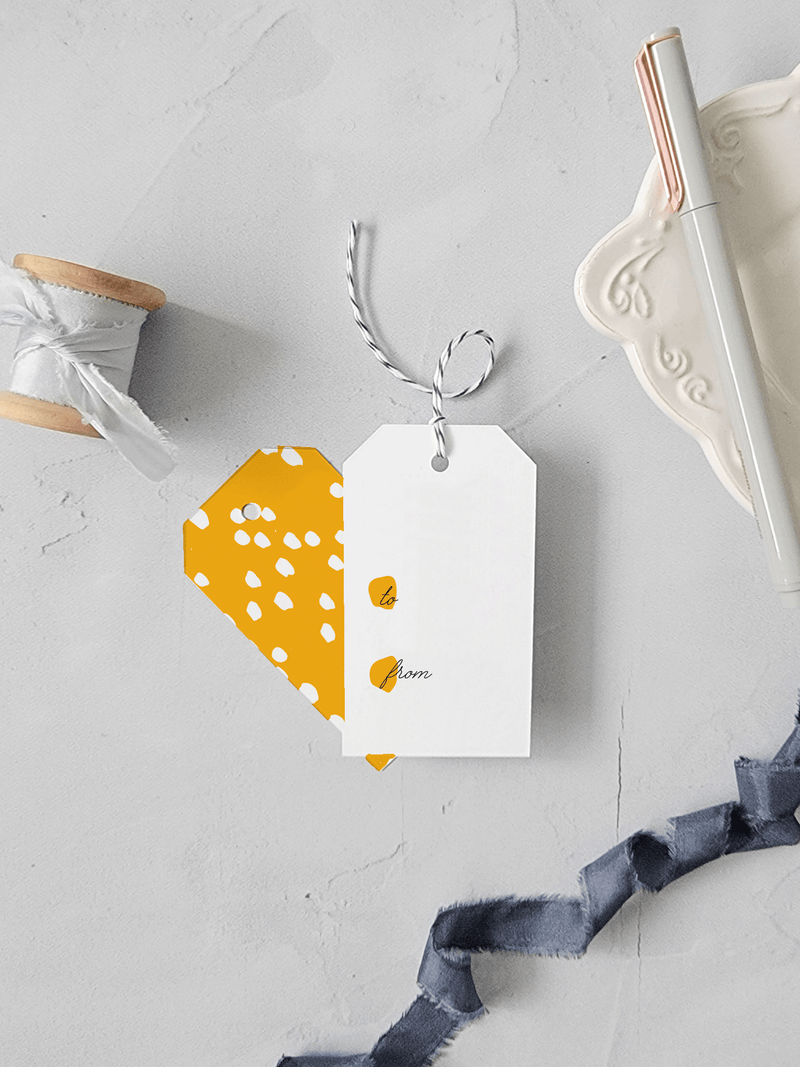 Peach Dots Gift Tags